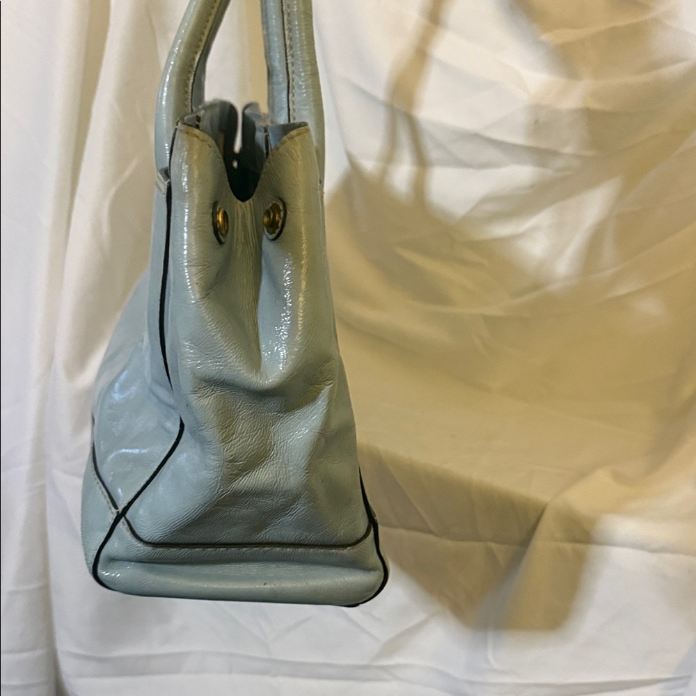 Coach Light Blue Patient Leather Shoulder Bag - Picture 2 of 4